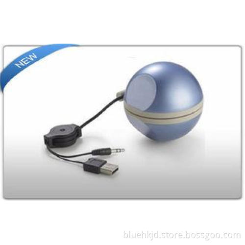 Portable Music USB / 3.5mm Mini Ball Speaker For Mobile Pho